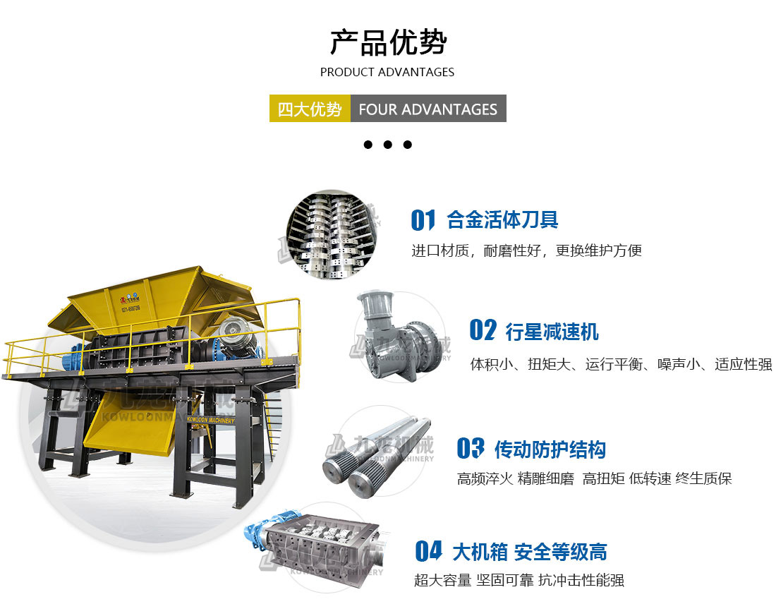 廢舊汽車(chē)破碎機產(chǎn)品優(yōu)勢